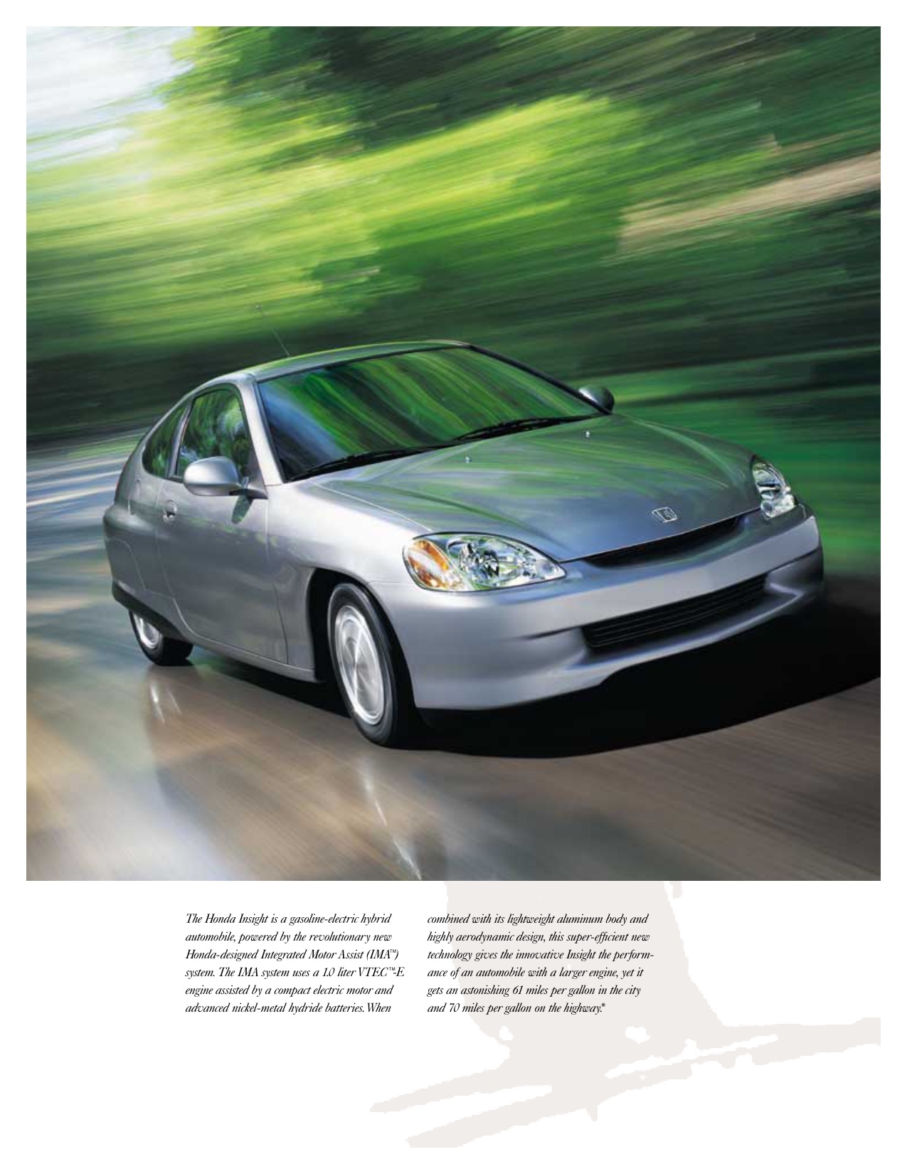2000 Honda Insight Brochure Page 2